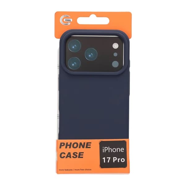 Mobilskall Mykt Silikon for iPhone 17 Pro - Mørkeblå Blå blue