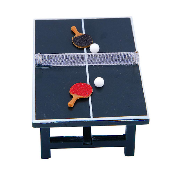 Bordtennisbord Leke Mini Bord Ornament Miniatyr Sportsutstyr Dukke Sportsleketøy