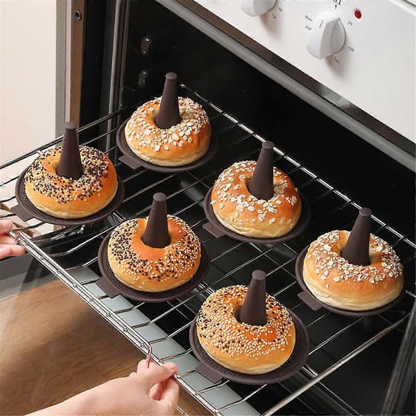 Bröd Donut Silikonform Bakning Tårta Mousse Pudding Form Brödrost