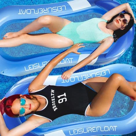 Blue Inflatable Pool Hammock, Floating Hammock. Inflatable Pool Mattress, Inflatable Floating Hammock - Blue.