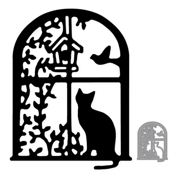 DHalloween Hodeskalle Spooky Metal Skærestencil Skabelon Scrapbog Kort PrægningD