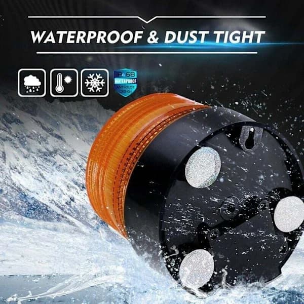 HA~12V LED Trådløs Strobelys Magnetisk Blinkende Varsellampe (Oransje)