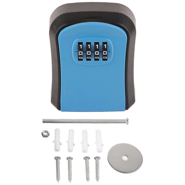 4-digit Wall Mounted Waterproof Combination Key Storage Box with Space for 5 Keys