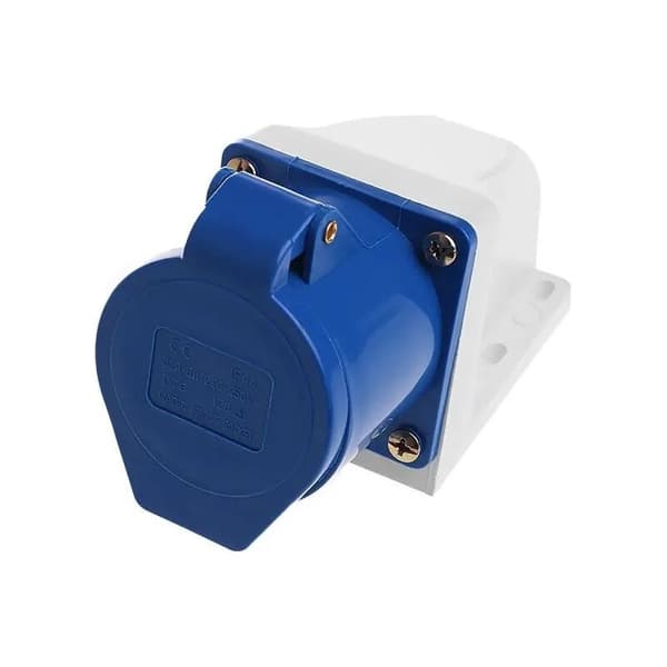 Industrial Socket - 32A, 3-Pin, IP44 Waterproof, 220V-250V, 2P+E, 1 pc