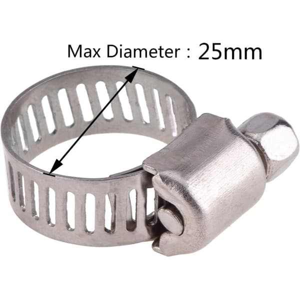 12 Adjustable Stainless Steel Hose Clamps