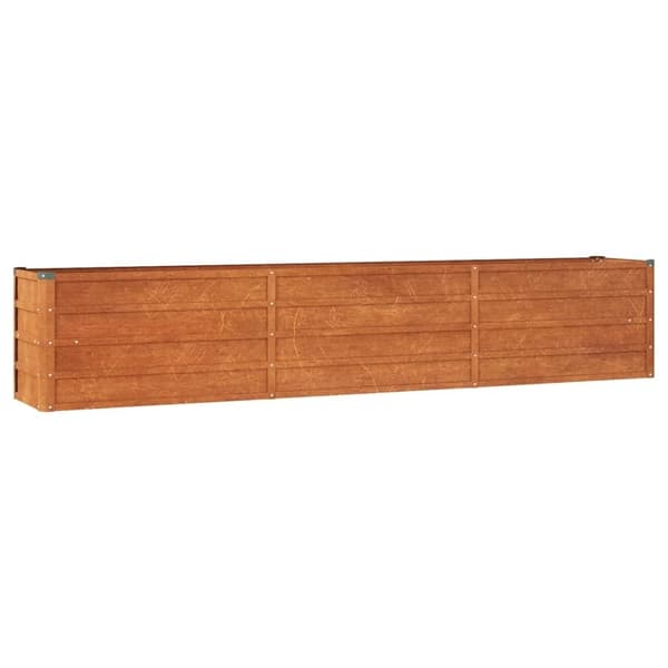 vidaXL Plantekasse Rusten 240x40x45 cm Rustfrit Stål