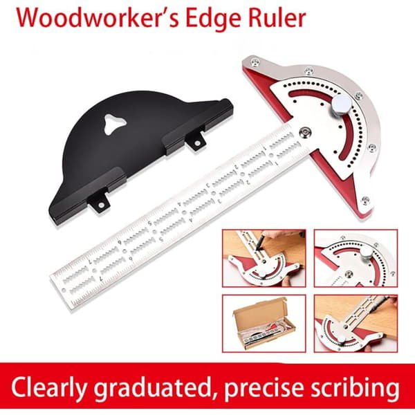 Carpenter's Marking Tool - Silver 1 Precision Marking in a Single Adjustable Angle Gauge Versatile Carpenter's Square, Joint Angle
