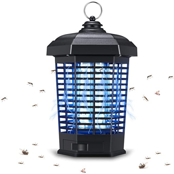 Elektrisk UV-insektsfångare och mördare för flugor, myggor, andra små till stora flygande skadedjur, 1 hektar utomhustäckning för hem, däck, trädgård, uteplats,
