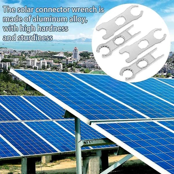 2 sæt solarkontaktnøgle legering bærbar solarkontaktnøgle solpanelkabel og demonteringsværktøj til installation