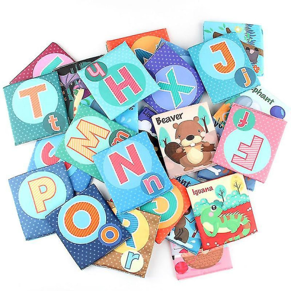 Mjuka alfabetskort Barn lärande leksaker Barn Pedagogisk Förskola Tidig inlärning Abc alfabetet Flash-kort Tvättbara mjuka alfabetsleksaker