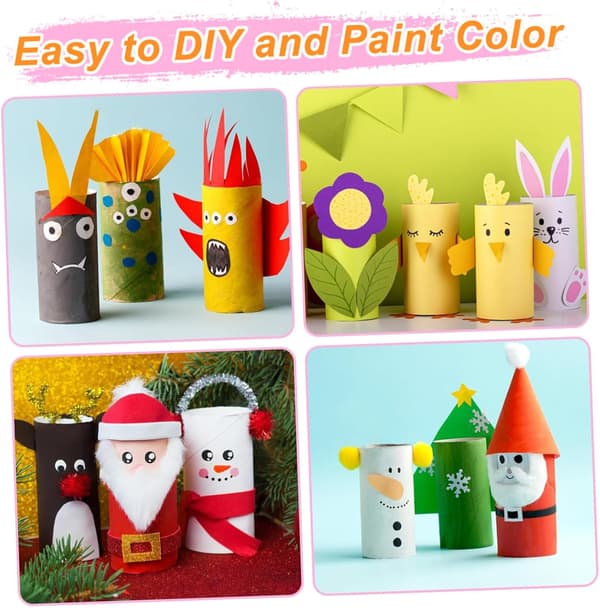 Craft Tubes Cylinder 18pcs Paper Tubes Wind Chimes Craft Rolls for Creative Projects