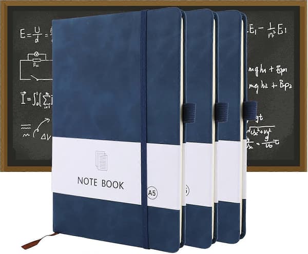 A5 Notesbog, Notesblok til Kontor, Skole, Hjem, Virksomhed, Skrivning og Noter 200 Sider