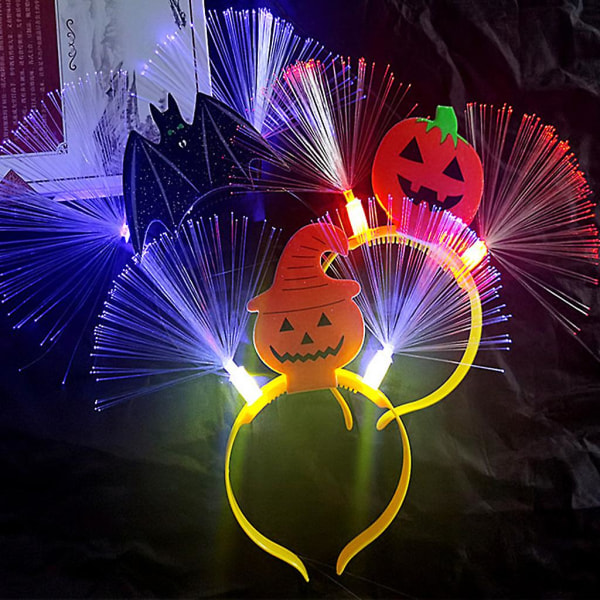Pumpkin Bat -pääpanta Cosplay Light Up -pääpanta Light Up Halloween -päähineetB
