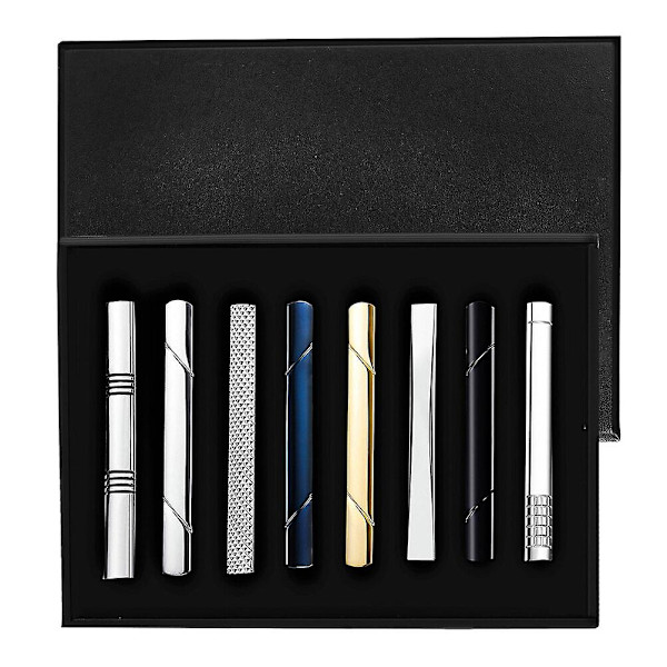 8 stk. Mode Tie Clips Kobber Halsbåndsklemmer Forretnings Tie Klemmer Til Mænd 6x0.5cm 6x0.5cm