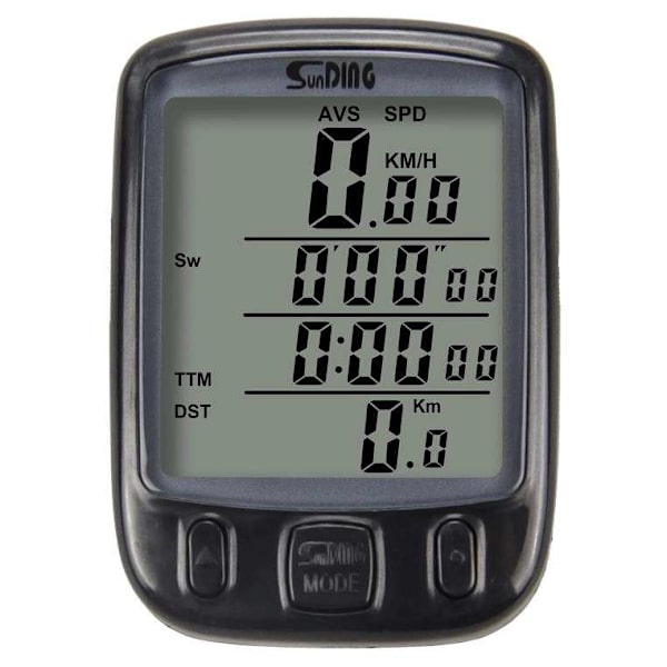 Trådløs cykel-odometer-hastighedsmåler - Multifunktionel cykelcomputer med odometer, kalorier, tid og temperatur med LED