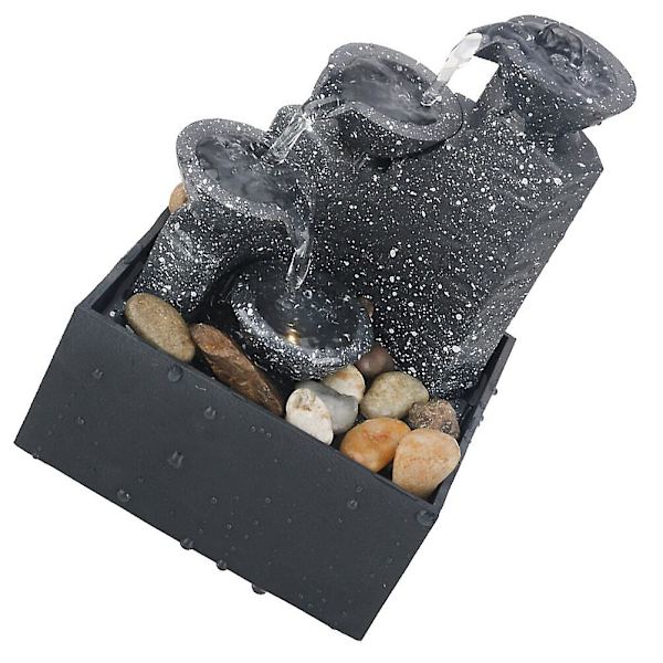 1 kpl Tekoälyinen Vedenlähde Paristokäyttöinen Suihkulähde Koriste Ilman Paristoa Harmaa 17X11X9CM