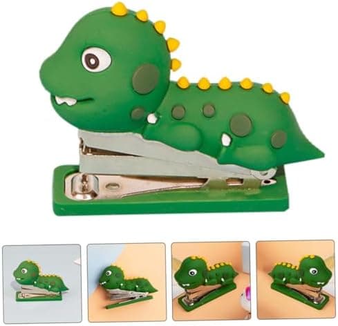 Mini Dinosaur Stapler, Stapling Tool, Silicone Dinosaur Ornament, Handmade Silicone Stapler, Decorative Stapler for Office