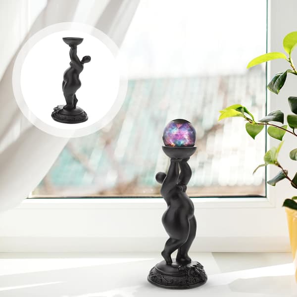 Elegant hjorteskjønnhetsstatue med unik form krystallkule oppbevaringsbase multifunksjonell