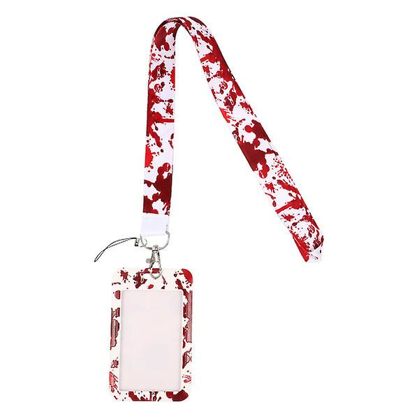 Halsband med snodd för kvinnor Halloween-kostymtillbehör Halloween Blodig snodd Plånbok Vit röd1