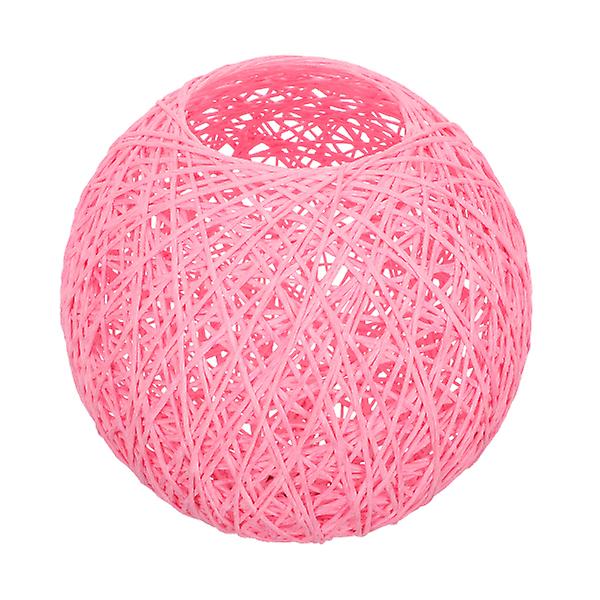 Rattan Lysekrone Rattan Pendellampe Skærm Bordlampe Dæksel Hængende Lysekrone Til Stue Pink 15X15CM