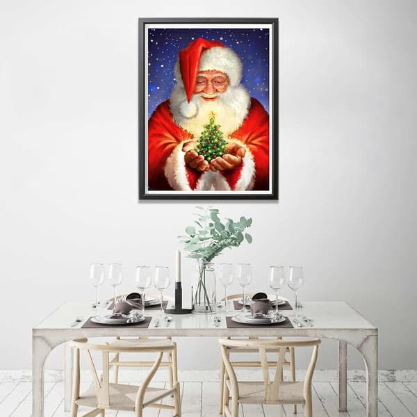 (19) 2 stycken DIY diamantmålning julkit, 5D jul Emb