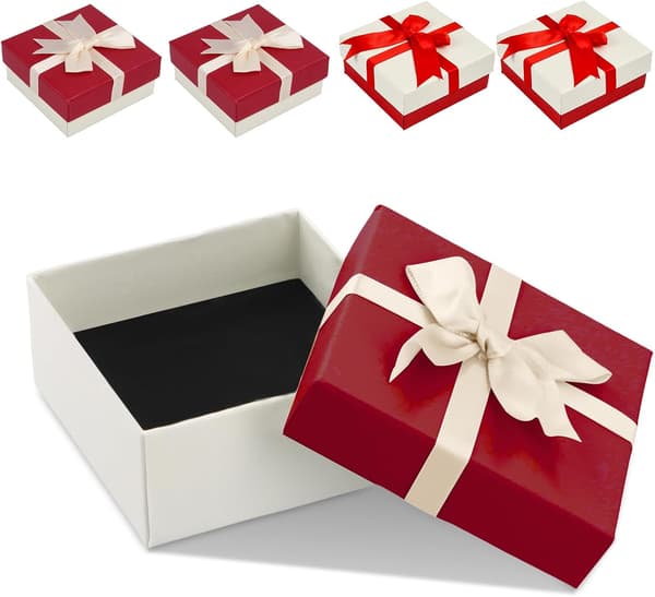 Cardboard Jewelry Boxes, 9*9*4cm Jewelry Packaging Gift Boxes, Small Square Gift Boxes