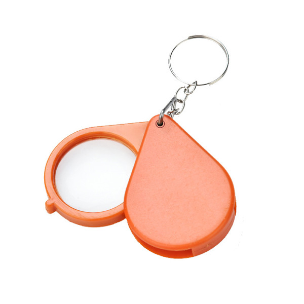 Bærbar Foldbar Forstørrelsesglas Plastik Håndholdt Glas Linse Nøglering Forstørrelsesglas Smykker Forstørrelsesglas Værktøj-34mm