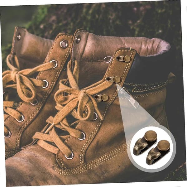 Alloy Boot Lacing Hooks for Hiking and Climbing Shoes, Riveted Buckle Replacements, DIY, Quick Hooks