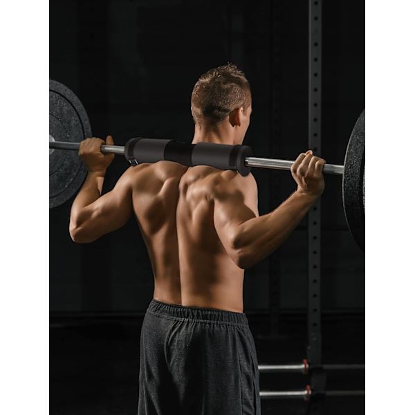 Squat Pad Barbell Pad til Squats, Pad til Lunges og Hip Thrusts - Skumspons Pad Giver Lettelse Under Træning - Sort
