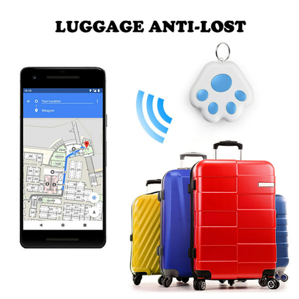 Smart GPS-spårare med Bluetooth-stöd, Anti-Lost-larm, Lokator