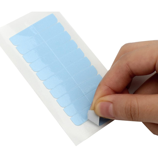 10 ark Hår Extensions Tape, Dobbeltsidet Extensions Tape til Hår Extensions (Blå)