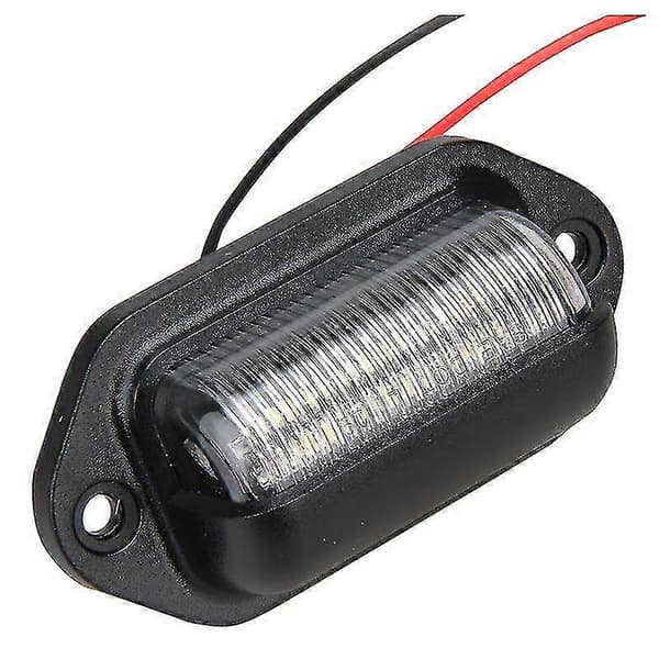 2x 12v LED nummerpladelys til bådtrailer autocamper lastbil 6000-6500k hvid