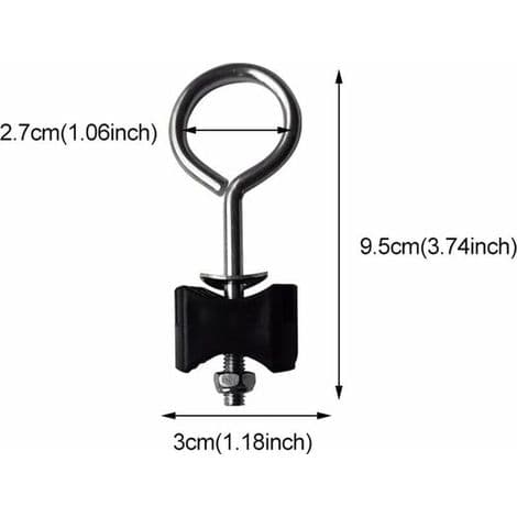 Universal Trampoline Attachment Screws - 6-Pack, Durable Galvanized Steel, Large and Small Sizes - ULISEM