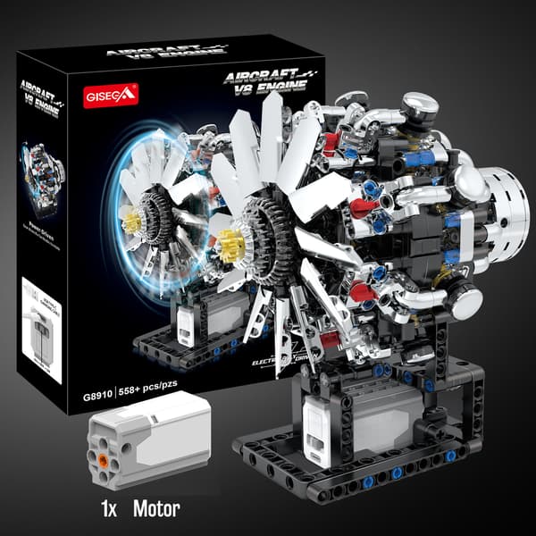 Flymotor Mekanisk Modelbyggesæt – USB-drevet Samlemodel af flymotor aero engine