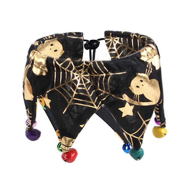 Style 4Cat Halloween-asu Koiran Kaulahuivin kanssa Kellon kanssa Koiran Juhla-tarvikkeet Style 4