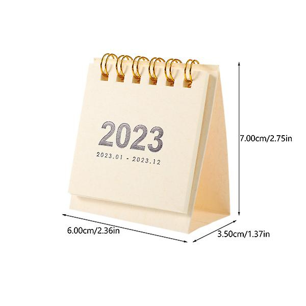 Hushålls Mini Kalender Delikat Månadskalender Praktisk Stående Kalender För Hem Vit 7X6.5X3.5CM