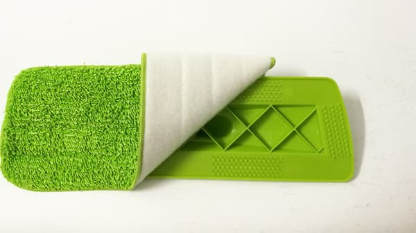 Mikrofibermoppehoder (rød, blå, grønn), våt og tørr moppeutskifting