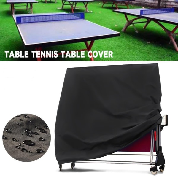 Ping Pong Cover 160*90*145cm, Vattentät Vindbeständig Anti-UV Robust Oxford Tyg Skyddande Bordtennis Cover wi