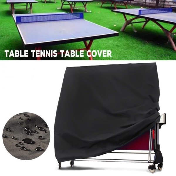 Ping Pong Table Cover 160*90*145cm, Waterproof Wind Resistance Anti-UV Robust Oxford Fabric Protective Table Tennis Table Cover wi