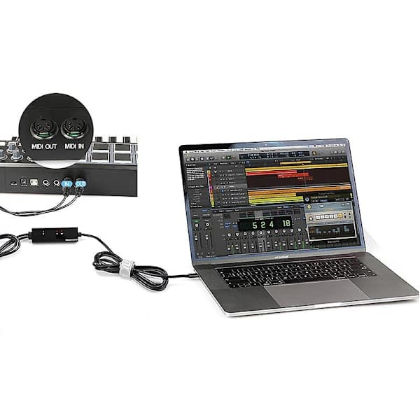 MTU-11 MIDI - USB C -tyypin C-kaapeli USB MIDI -muunnin merkkivalolla Androidille