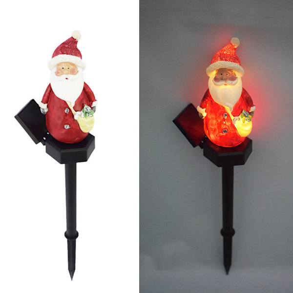Julelys med Julenissen, LED-lys for utendørs bruk, Julelys med Julenissen for hage og utendørs dekorasjon