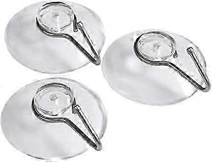 12 suction cup hooks, 40 mm diameter, transparent, with metal hooks, for bathroom, kitchen, wall t p