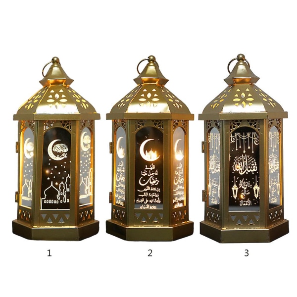 Teach Lampe Metal Led Natlampe Ramadan Dekoration