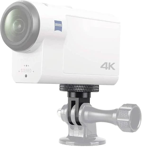 Tripodadapter Kameramonteringstilbehør Aluminium Adapter Montering Kameraer Til For Gopro Mount Og Andre Actionkameraer (2 Stykker, Svart)