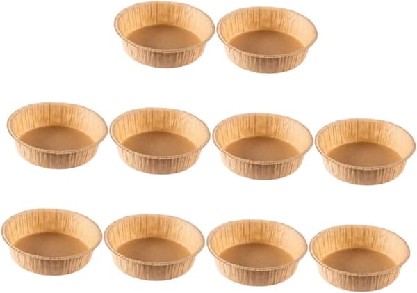 Rund bageform til Valentinsdag 10 non-stick papirbageforme til nem rengøring
