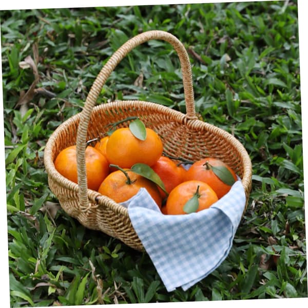Creative Watermelon Handheld Woven Basket Multifunctional Storage Basket