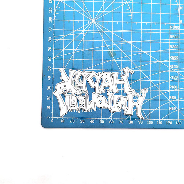 Happy Halloween Metal Skærestencil Skabelon DIY Scrapbooking Album Papir Kort Stencil Dør Prægning Håndværk Dekoration