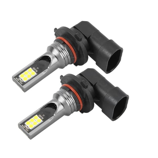 2 stk 3030-12LED Bilfrontlykt 9006 12W 3000K Hvitt Lys Tåkelys DC12V-24V