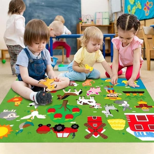 Educational Toys, Felt Toy – Farm Story | Interactive Learning Set | Wall
