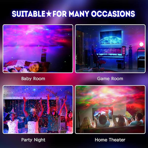 Astronaut Galaxy Star Projector Night Light Remote Control [Energy Class F]